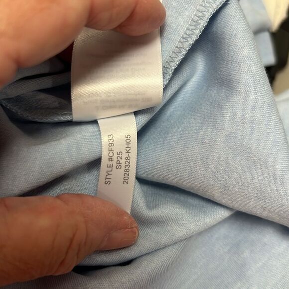 J. Crew Factory cf933 Heathered Chambray Blue Soft touch Polo size L NWT - Picture 9 of 9
